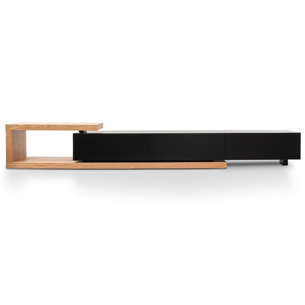 Extendable 2.4m Entertainment TV Unit - Natural Oak