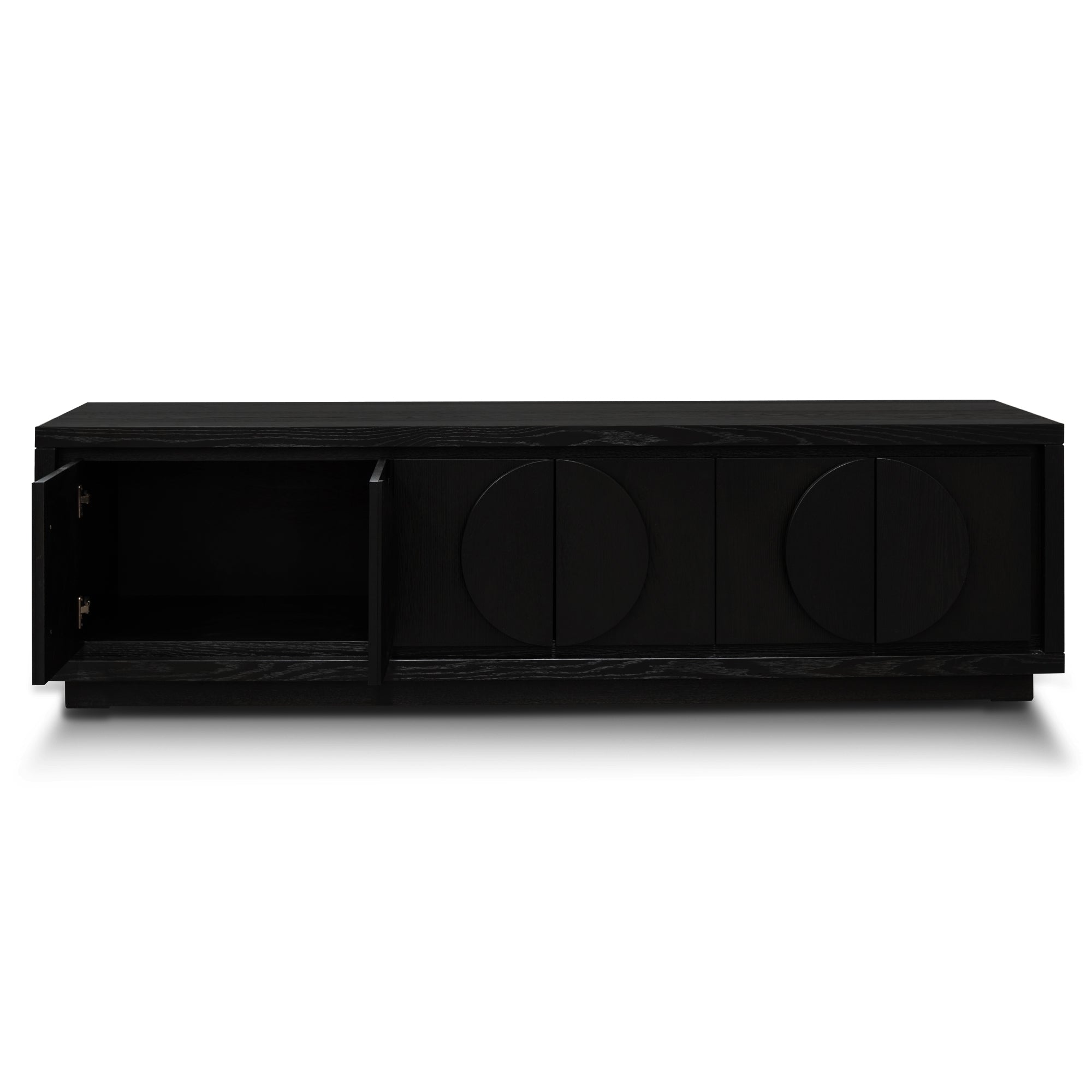 2m Entertainment TV Unit - Textured Espresso Black