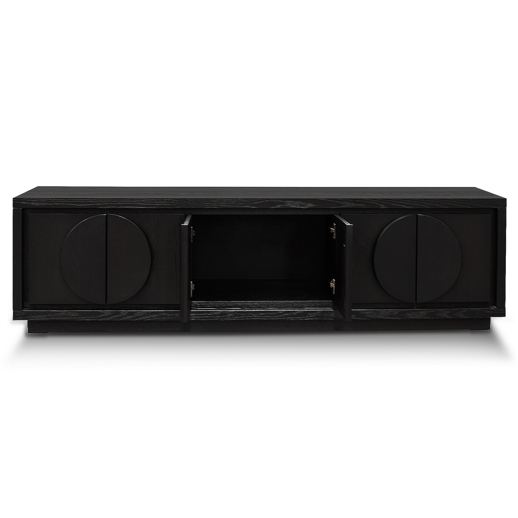 2m Entertainment TV Unit - Textured Espresso Black