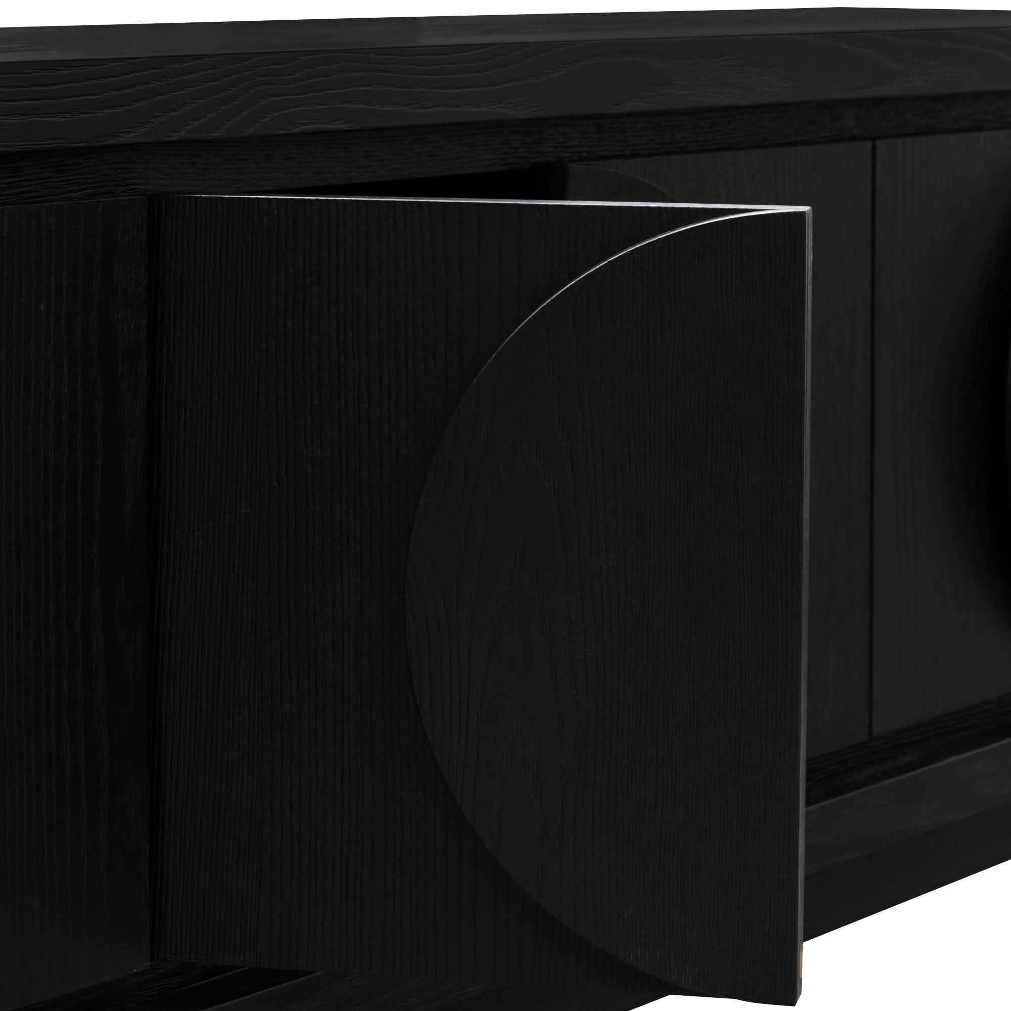 2m Entertainment TV Unit - Textured Espresso Black