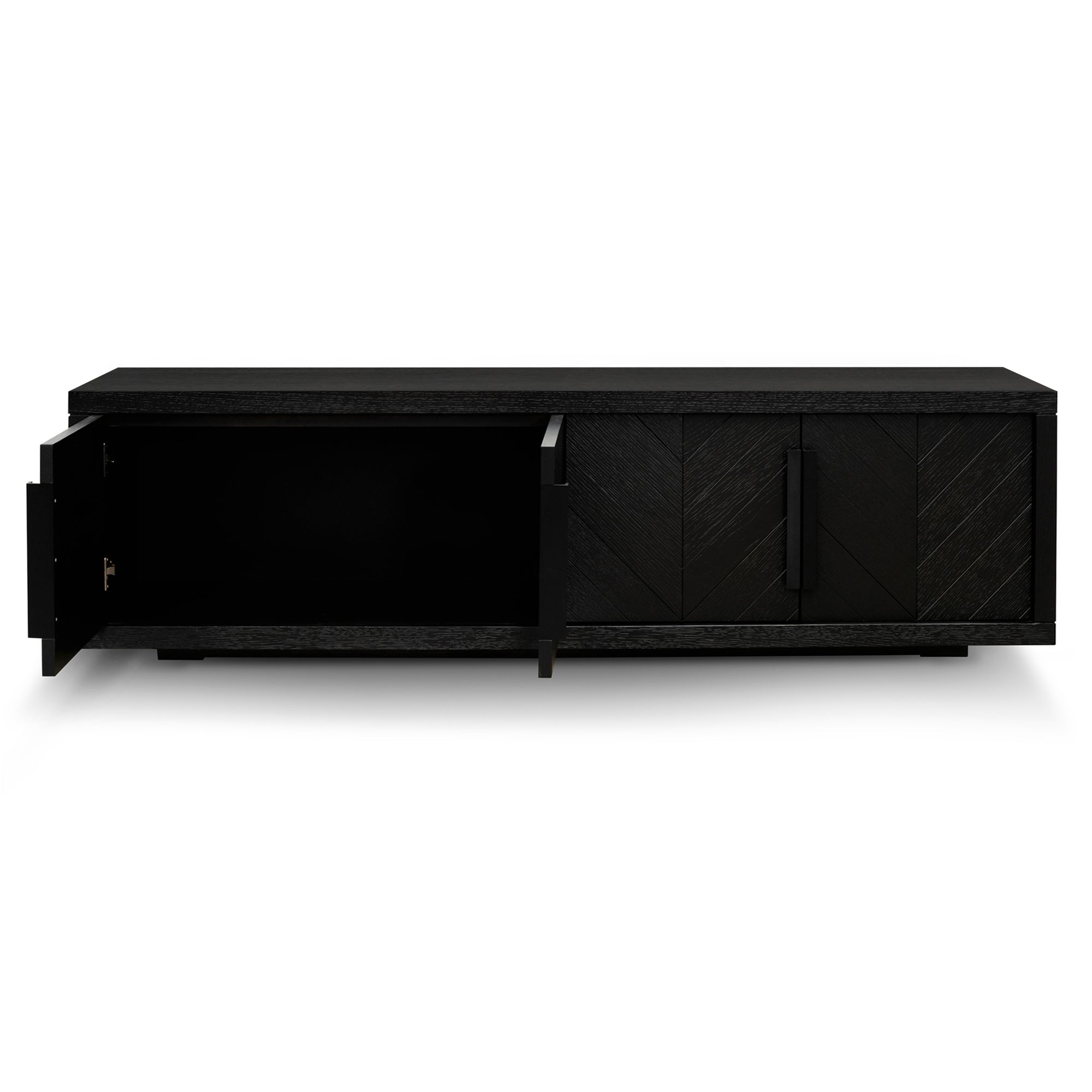 1.8m Entertainment TV Unit - Textured Espresso Black