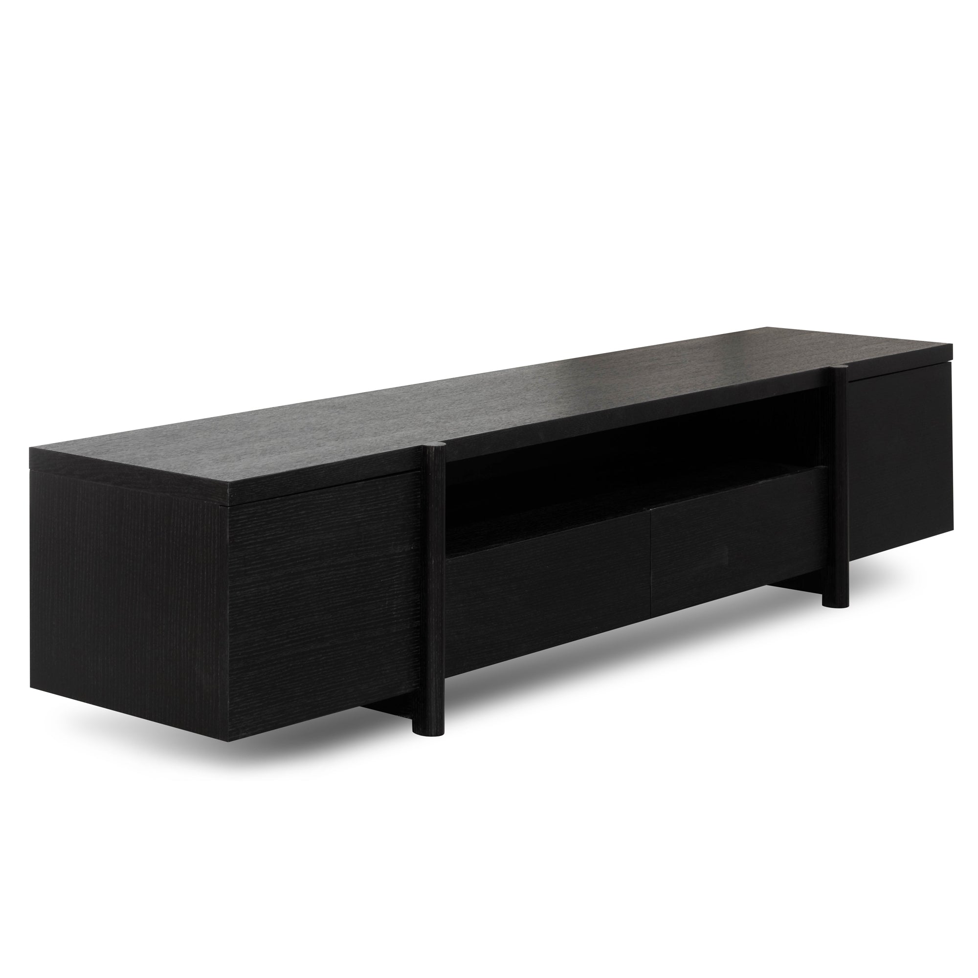 Samuel Lowline 2.1m Entertainment TV Unit - Black Oak